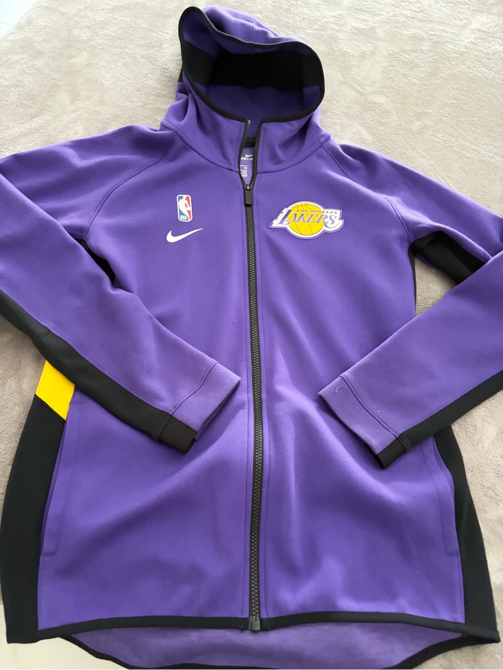 Nike Purple and Yellow Lakers Full-Zip Hoodie